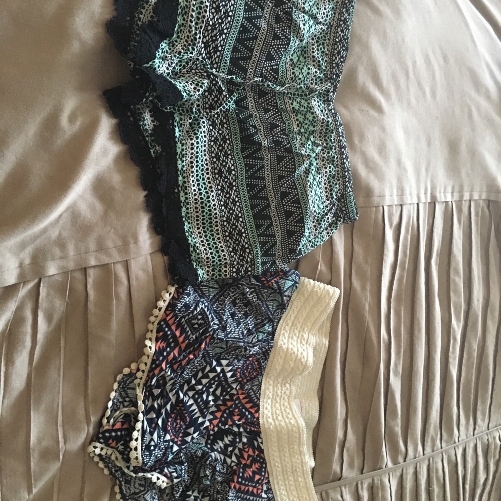 Two pairs of flowy shorts
